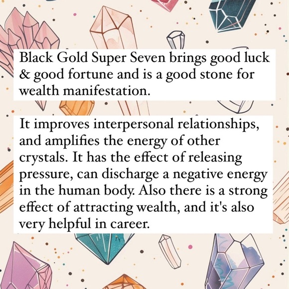 Double Terminated Black Gold Super Seven Bracelet 12mm - Picture 5 of 7